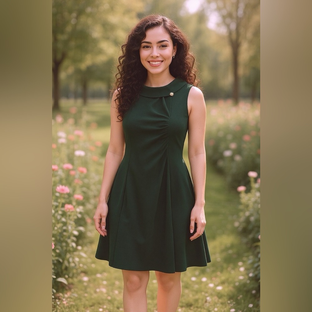 🌸 Chic Tahari Dress | Peter Pan Collar | Size 14